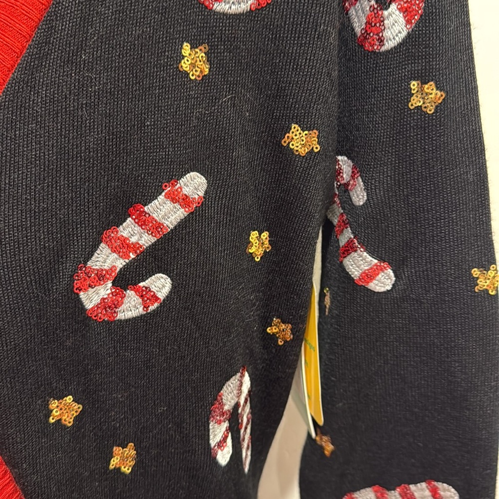 Tipsy Elves Womens NWT Ugly Christmas Cookie Cutter 4 Button Cardigan Sweater - Picture 5 of 7